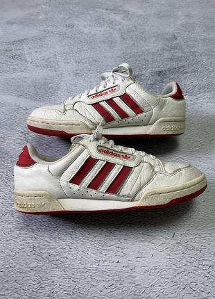 Кеди чоловічі adidas forum білі з червоним, розмір 43, натуральна шкіра