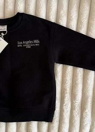 Світшот унісекс чорний з написом los angeles hills