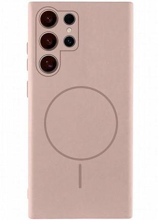 Чехол silicone cover lakshmi full camera (aa) with magnetic fit для samsung galaxy s26 ultra розовый / pink sand
