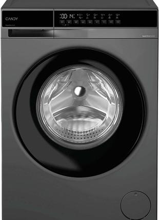 Пральна машина candy prowash 100 фронтальна, 7кг, 1200, a, 43.9см, дисплей, пара, інвертор, люк чорний, cріблястий