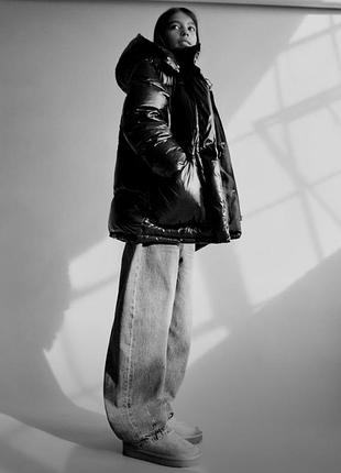 Пуховик для дівчинки zara чорний 7