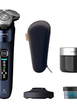 Бритва електр. philips series i9000 prestige skiniq, бритв.головок-3, li-ion, сухой.+влаж., индикатор заряда, твердый чехол, синий