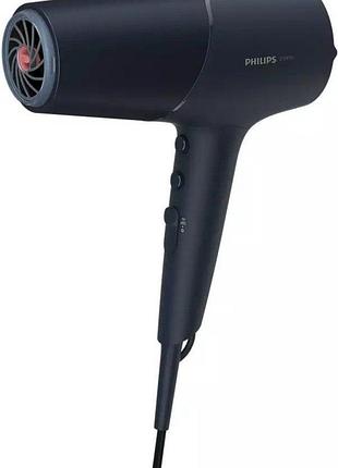 Фен philips 5000 series, 2300вт, 3 режима, диффузор, иониз-я, холл. обдув, темно-синий