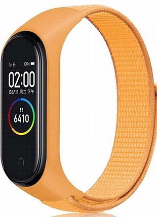 Ремешок nylon для xiaomi mi band 3/4/5/6/7 оранжевый