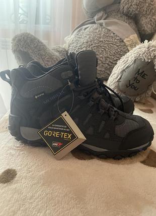 Черевики трекінгові чоловічі merrell gore-tex чорні