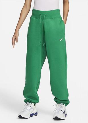 Спортивні штани жіночі nike sportswear phoenix fleece green dq5887-365