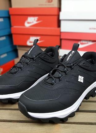 Мужские термо кроссовки columbia montrail waterproof черные с белым
