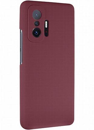 Чехол silicone cover lakshmi full camera (aaa) для xiaomi 11t / 11t pro бордовый / plum