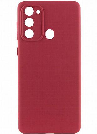 Чехол silicone cover lakshmi full camera (a) для tecno spark go 2022 (kg5m) бордовый / marsala