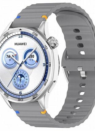 Силиконовый ремешок wavy для smart watch 20mm gray