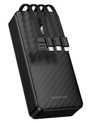 Зовнішній акумулятор borofone smooth power bank with four ) black ( )
