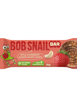 Фруктово-ореховый батончик bob snail «яблоко-клубника-кешью-киноа», 35г