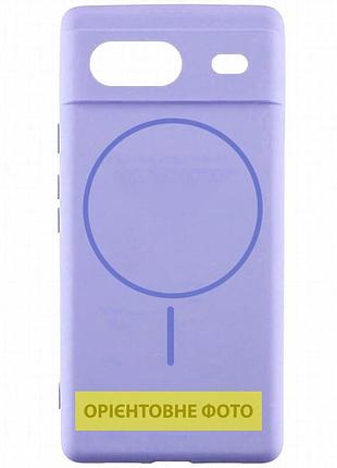 Чехол silicone cover lakshmi full camera (aa) with magnetic fit для google pixel 7a сиреневый / dasheen