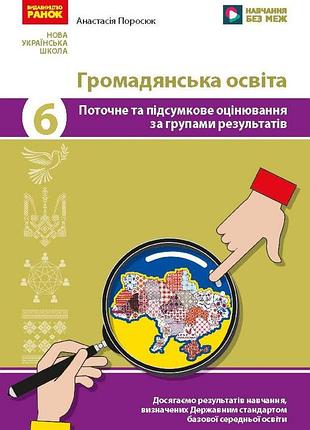 Громадянська освіта. 6 клас. поточне та підсумкове оцінювання за групами результатів