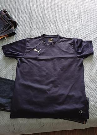 Спортивна футболка чоловіча puma темно-синя