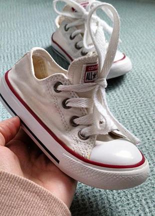 Кеди для дітей converse білі, розмір 23