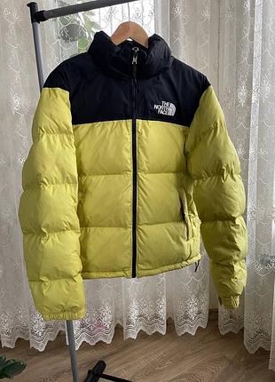 Пуховик чоловічий the north face nuptse 700 fill, жовтий, чорний, розмір s