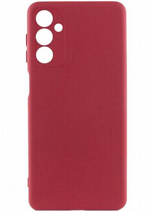 Чехол silicone cover lakshmi full camera (a) для samsung galaxy m14 5g бордовый / marsala
