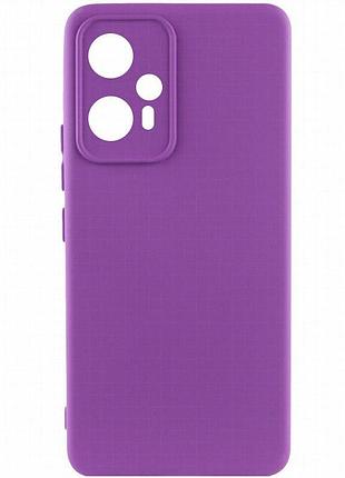 Чехол silicone cover lakshmi full camera (a) для xiaomi redmi note 12t pro фиолетовый / purple