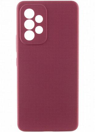 Чехол silicone cover lakshmi full camera (aaa) для samsung galaxy a53 5g бордовый / plum