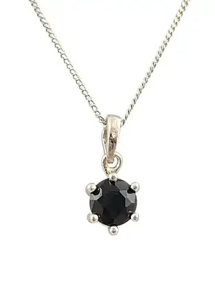 Серебряное колье с сапфиром пк1000/1-сф