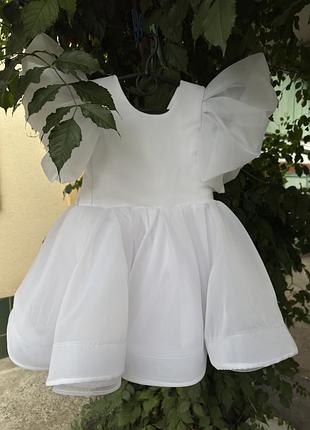 Сукня для дівчинки, біла, пишна
