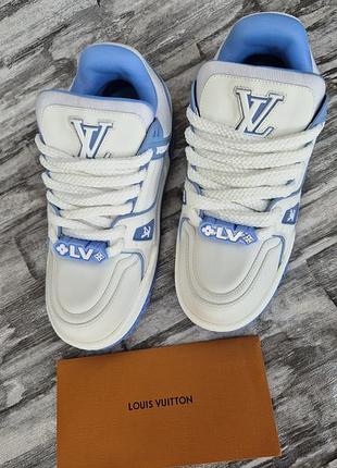 Кросівки louis vuitton lv trainer maxi white blue 41-42 р. (нові, устілка 27 см)