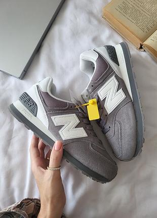 Женские кроссовки new balance 574 grey
