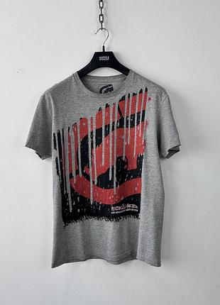 Футболка чоловіча vintage ecko unltd graphic t-shirt small grey drip paint skateboarding cyberpunk