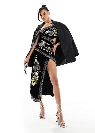 Оксамитова сукня asos design 38р.
