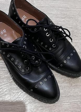 Жіночі лофери h&m чорні, розмір 36