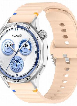Силиконовый ремешок wavy для smart watch 20mm light pink