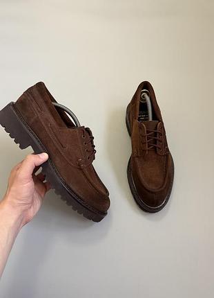 Туфли doucal's suede derby shoes 42 santoni crockett jones