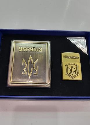 Подарунковий набір: портсигар та газова запальничка україна