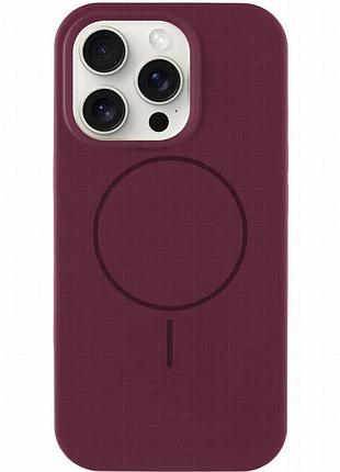 Чехол silk full protective (aa) no logo with magnetic fit для apple iphone 15 pro max (6.7") бордовый / plum