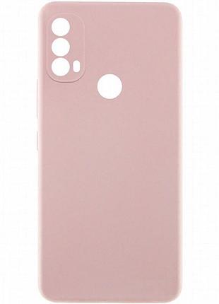 Чехол tpu getman liquid silk full camera для motorola moto e40 розовый / pink sand