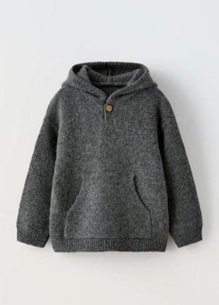 Вязана кофта толстовка худі светр zara на хлопчика 110см