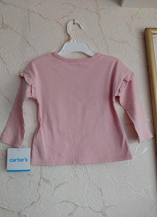 Кофта для дівчаток carter's рожева з балеринами 2