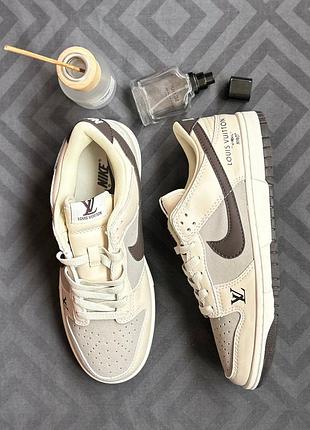 Кросівки чоловічі nike sb dunk x louis vuitton бежеві