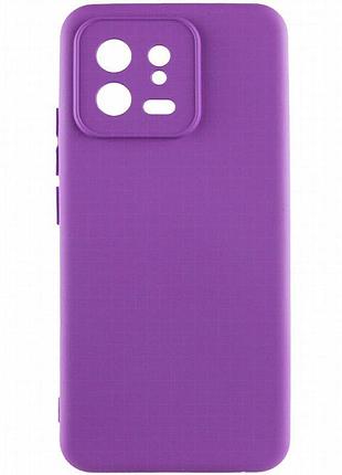 Чехол tpu getman liquid silk full camera для xiaomi 13 pro фиолетовый / purple