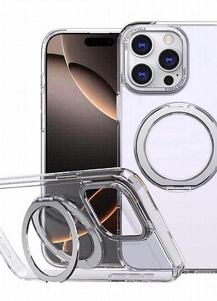 Чехол tpu+pc empire with magnetic fit and ring для apple iphone 15 pro (6.1") clear