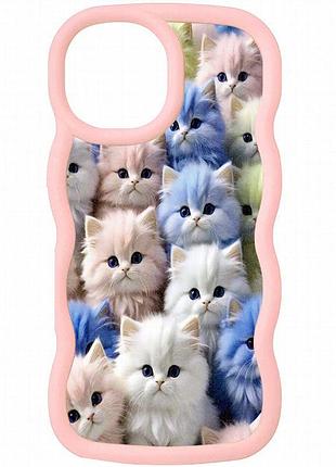 Чехол tpu cloudy pictures для apple iphone 16 pro max (6.9") kittens