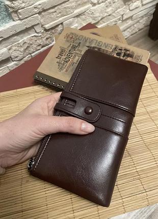 Жіночий гаманець rfid із захистом від крадіжки, довгий гаманець на подвійній блискавці, нова ретро-клатч-сумка м'яка шкіра