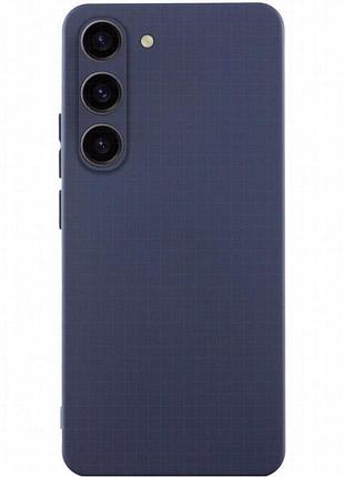 Чехол tpu getman liquid silk full camera для samsung galaxy s23 синий / midnight blue