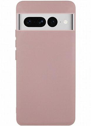 Чехол tpu getman liquid silk для google pixel 7 pro розовый / pink sand