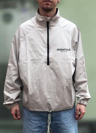 Ветровка essentials fear of god white