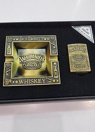 Подарунковий набір jack daniel's: попільничка та запальничка