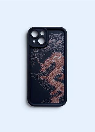 Чохол apple для iphone 14 з принтом дракон