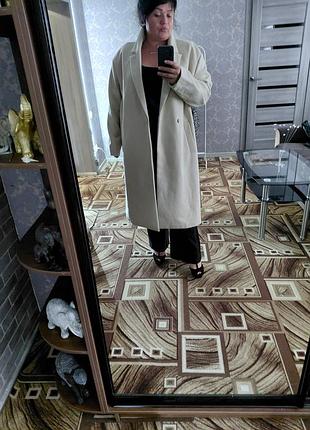 Пальто шерстяне молочне 5
