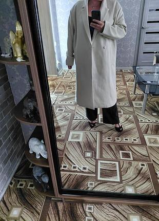 Пальто шерстяне молочне 6